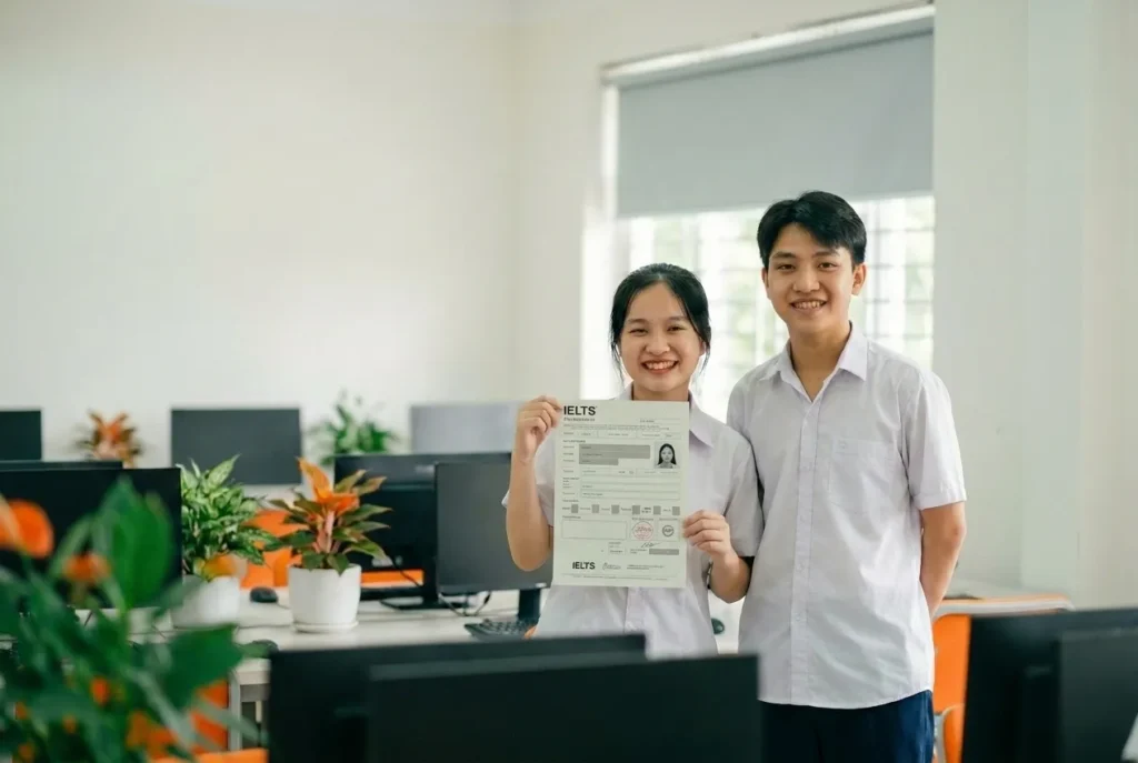 Hình ảnh thông tin khai giảng khóa IELTS F23 tại IPAS Hải Phòng, lộ trình củng cố gốc nền tảng cho học sinh cấp 3.