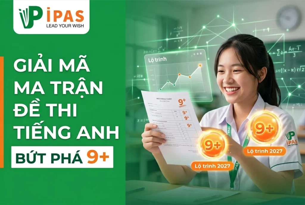 Sơ đồ phân tích ma trận đề thi tiếng Anh THPT Quốc gia và lộ trình đạt điểm 9+ tại Hải Phòng.