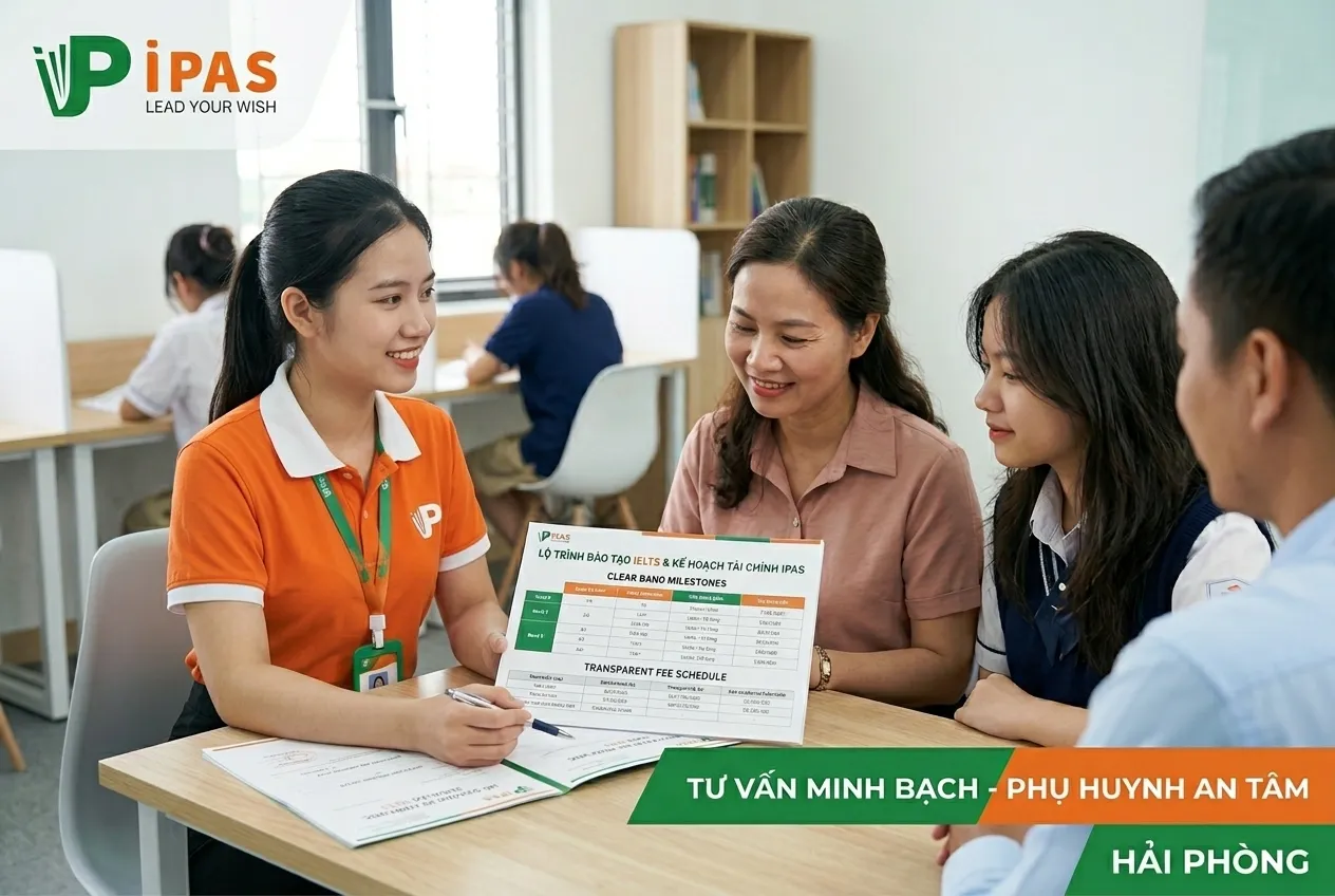 Phụ huynh được tư vấn chi tiết về học bổng và ưu đãi học phí IPAS.