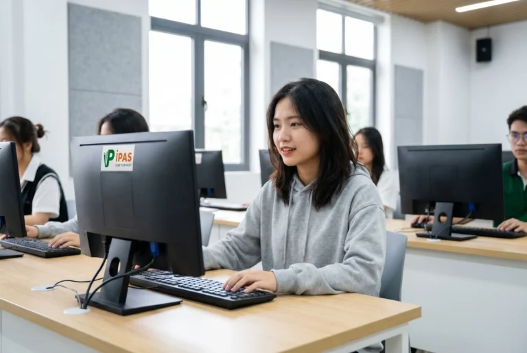 Thí sinh luyện tập trên máy tính để thích ứng khi IDP và BC dừng thi trên giấy