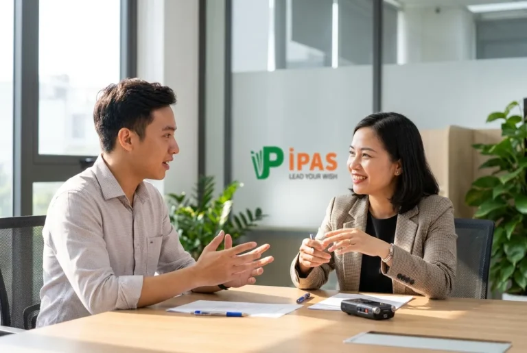 Học viên tại IPAS đang thực hành các chủ đề IELTS Speaking gần đây cùng giáo viên.