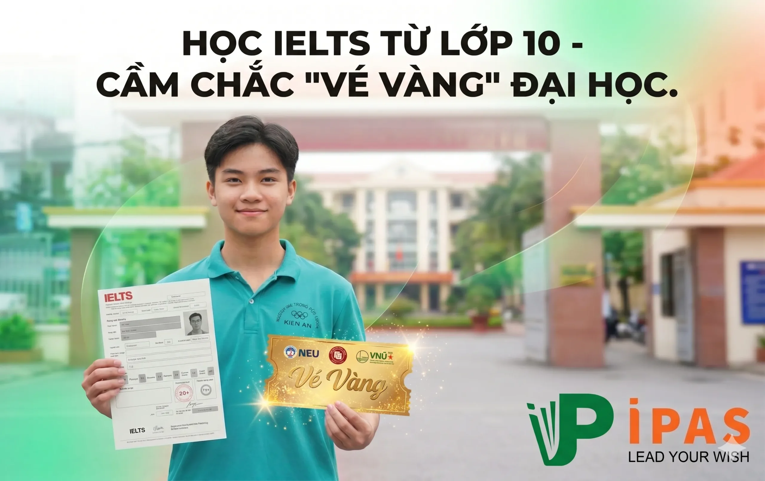 oHọc sinh tự tin cầm chứng chỉ IELTS 7.0 và vé vàng xét tuyển nhờ áp dụng đúng lộ trình học IELTS từ lớp 10 tại Hải Phòng